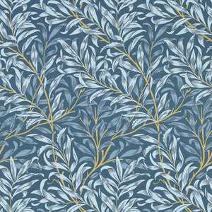 Clarke And Clarke Wallpaper Willow Boughs Denim Wp W0172/01.CAC.0