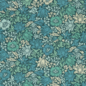 Clarke And Clarke Wallpaper Mallow Teal Wp W0173/02.CAC.0