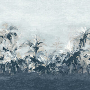 Clarke And Clarke Wallpaper Alberi Midnt/Lin Banner Wp W0176/01.CAC.0