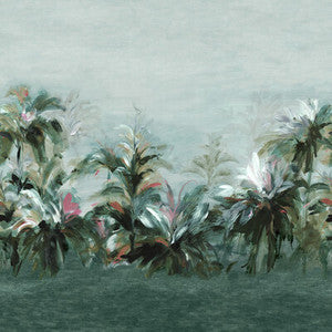 Clarke And Clarke Wallpaper Alberi Teal/Fuch Banner W0176/02.CAC.0