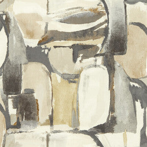 Clarke And Clarke Wallpaper Figura Linen/Charcoal Wp W0180/02.CAC.0