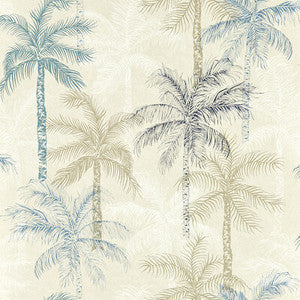 Clarke And Clarke Wallpaper Palmyra Denim Wp W0189/01.CAC.0