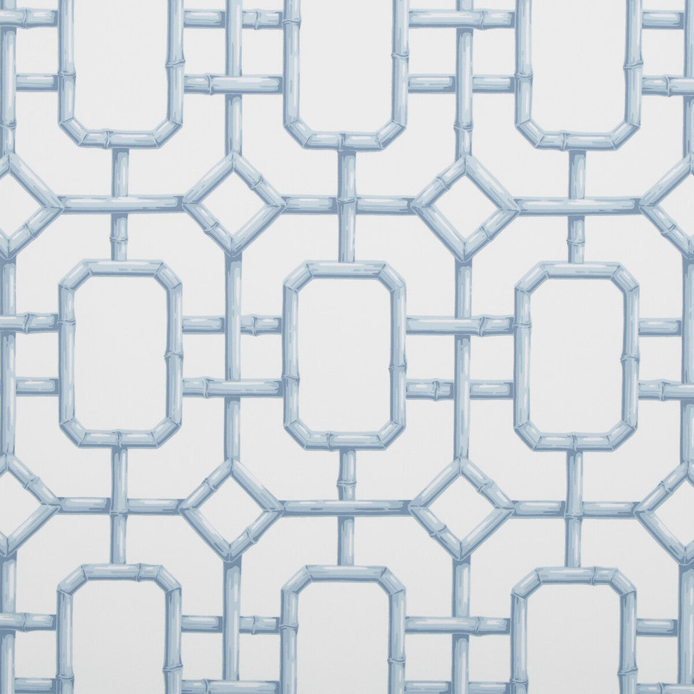 Bambu Fret Ciel by Kravet Couture Designer Wallcovering JAN SHOWERS GLAMOROUS PAPER - 100% United States - Horizontal: 27 and Vertical: 36 27 - Swanky Fabrics -