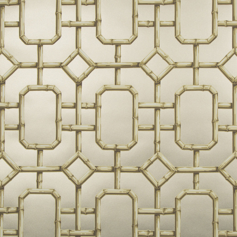 Bambu Fret Pewter by Kravet Couture Designer Wallcovering JAN SHOWERS GLAMOROUS PAPER - 100% United States Horizontal: 27 and Vertical: 36 27 - Swanky Fabrics -