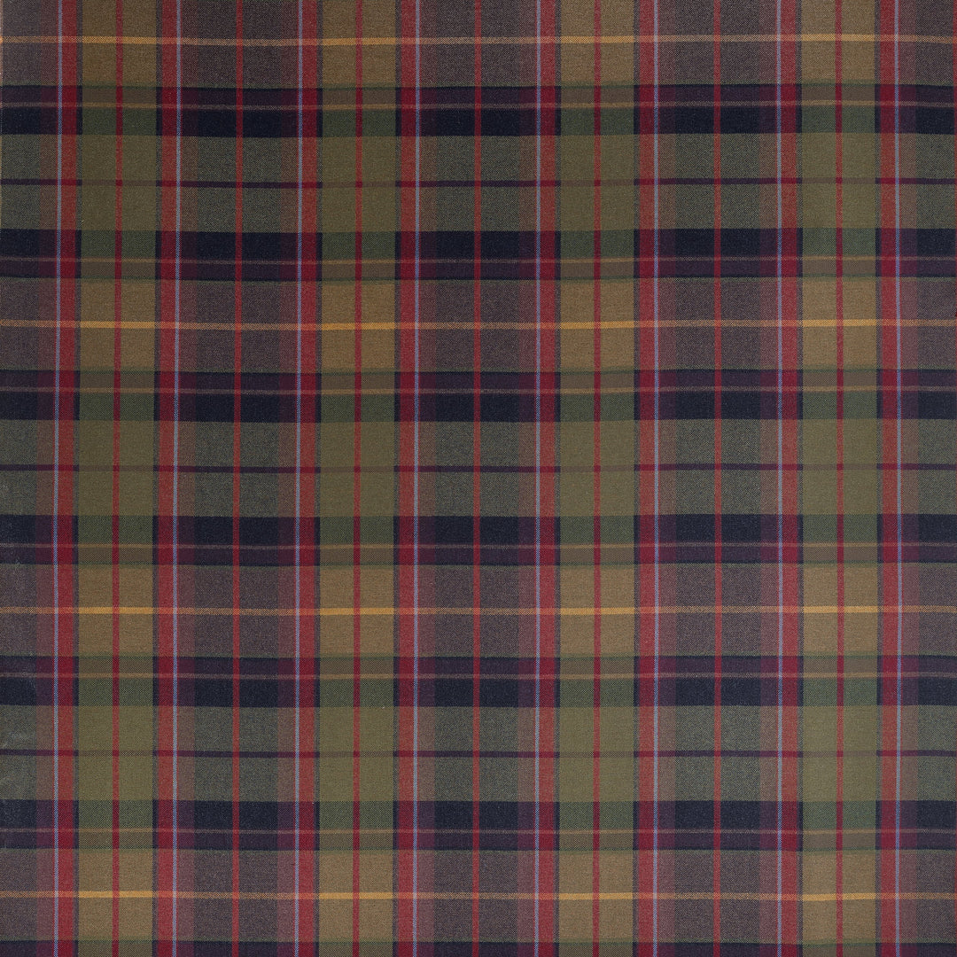 Thibaut Fabric SCOT'S PLAID - Olive and Cranberry