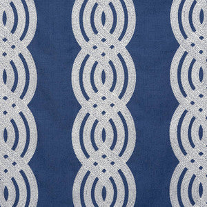 Thibaut Fabric Braid Embroidery Navy W710802