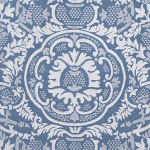 Thibaut Fabric Earl Damask Blue W710837