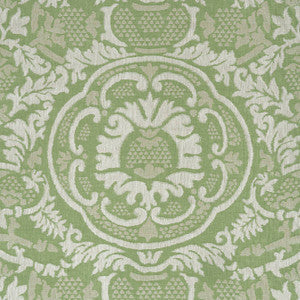 Thibaut Fabric Earl Damask Green W710838