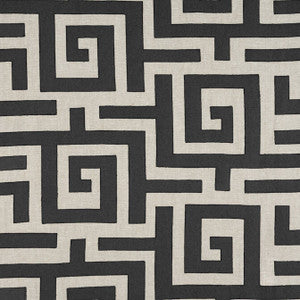 Thibaut Fabric Tulum Applique Black on Natural W713221