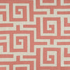 Thibaut Fabric Tulum Applique Coral on Natural W713223