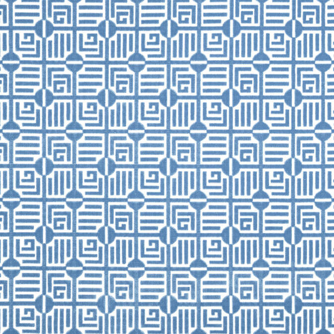 Labyrinth Velvet Blue W713642 by Thibaut Fabric Thibaut Fabric Labyrinth Velvet Blue W713642Fabric Grand Palace Fabric Book 100% Cotton INDIA </p><p>Repeat: V: - 54 - Fabric Carolina -
