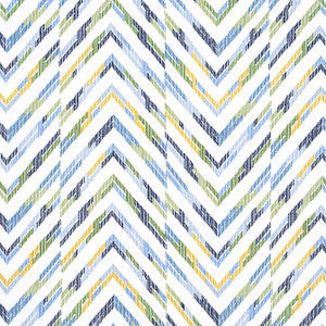 Thibaut Fabric Hamilton Embroidery Blue and Yellow W714345
