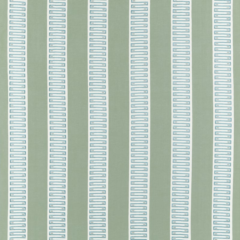 Thibaut Fabric W714629 RARITAN LINE EMBROIDERY - Sage