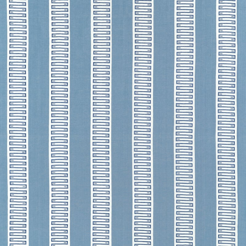Thibaut Fabric W714631 RARITAN LINE EMBROIDERY - Blue
