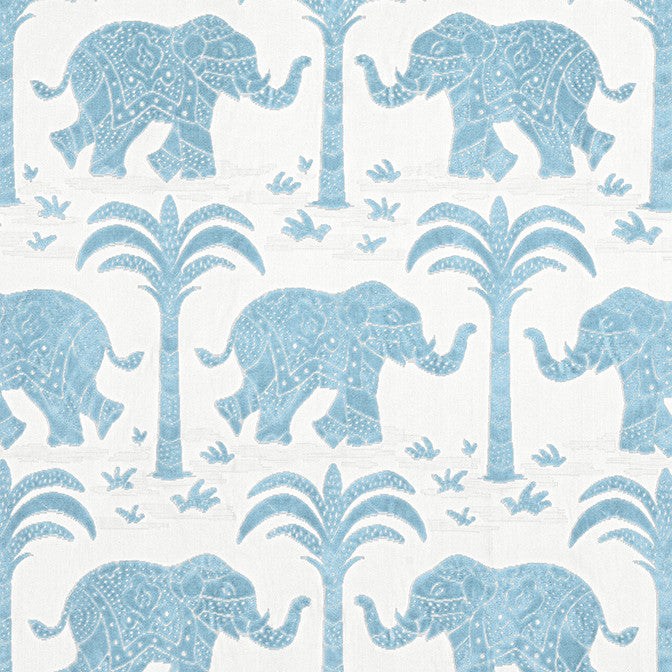 Elephant Velvet French Blue W716204 by Thibaut Fabric Thibaut Fabric Elephant Velvet French Blue W716204Fabric Kismet Fabric Book 100% Cotton INDIA </p><p>Repeat: V: 21.5 53 - Fabric Carolina -