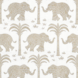Thibaut Fabric Elephant Velvet Beige W716205