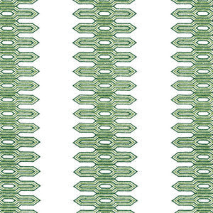 Thibaut Fabric Nola Stripe Embroidery Green W720808