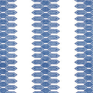 Thibaut Fabric Nola Stripe Embroidery Navy W720810