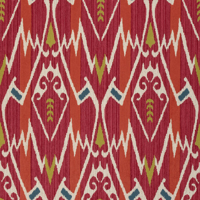 Nomad Red W73369 by Thibaut Fabric Thibaut Fabric Nomad Red W73369Fabric Nomad 86%Ray,12%Poly,2%Flax-acr back U.S.A. </p><p>Repeat: V: 27.5 54 - Fabric Carolina -
