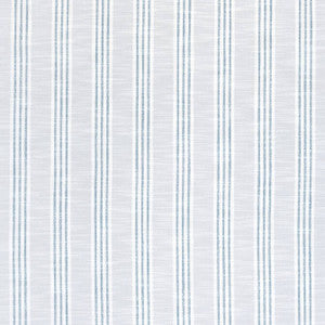 Thibaut Fabric Southport Stripe Sterling and Cobalt W73484
