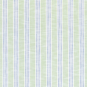 Thibaut Fabric Southport Stripe Green Apple and Royal W73486