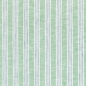 Thibaut Fabric Southport Stripe Kelly Green and Navy W73487