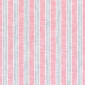 Thibaut Fabric Southport Stripe Peony and Navy W73490
