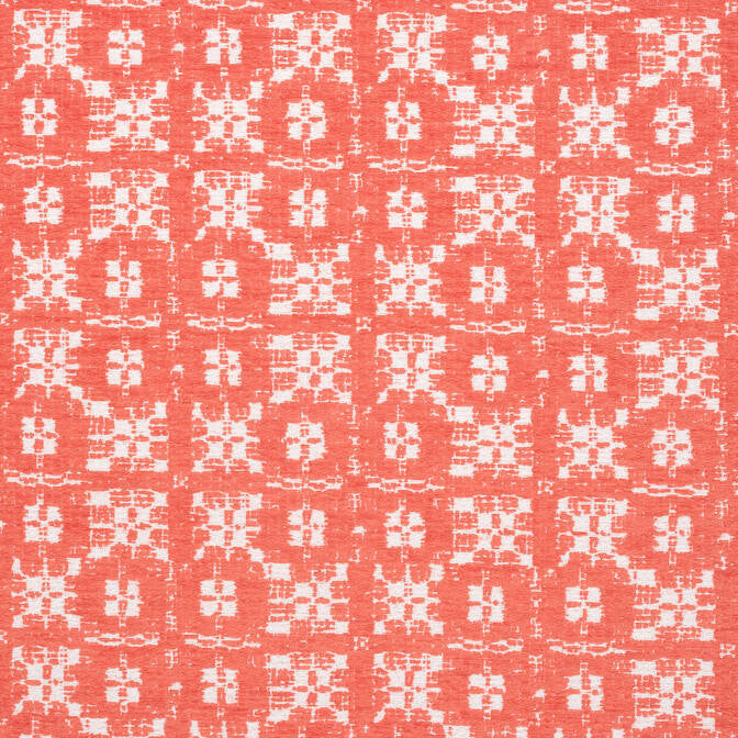 Brimfield Coral W73498 by Thibaut Fabric Thibaut Fabric Brimfield Coral W73498Fabric Landmark 100% Polyester (UV) U.S.A. </p><p>Repeat: V: 6.75 54 - Fabric Carolina -