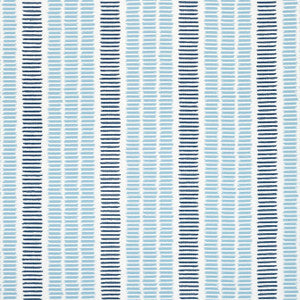 Thibaut Fabric Topsail Stripe Sky and Marine W73515