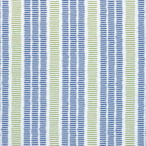 Thibaut Fabric Topsail Stripe Royal and Green Apple W73516