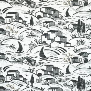 Thibaut Fabric Landmark Charcoal and Sand W73523