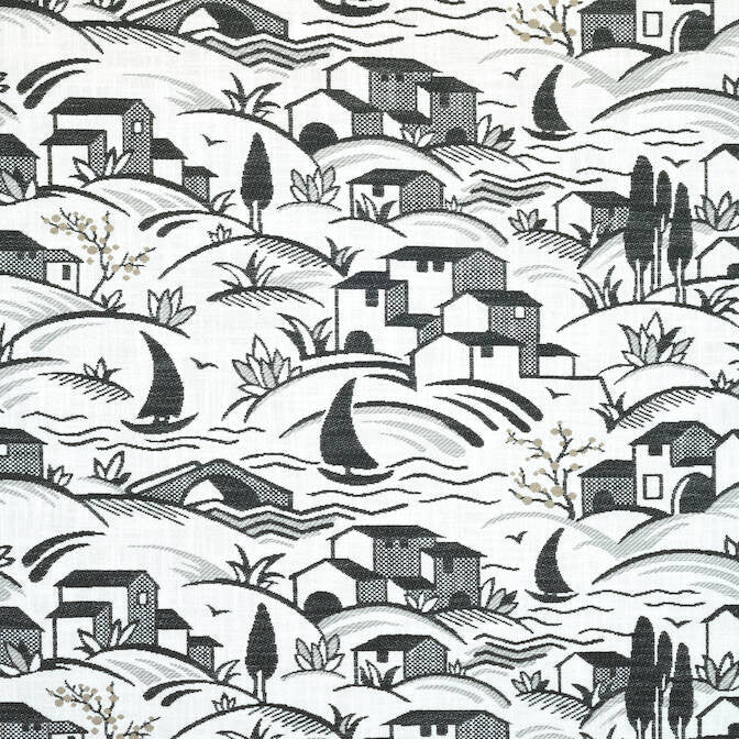 Landmark Charcoal and Sand W73523 by Thibaut Fabric Thibaut Fabric Landmark Charcoal and Sand W73523Fabric Landmark 100% Polyester (UV) U.S.A. </p><p>Repeat: V: 16.5 54 - Fabric Carolina -