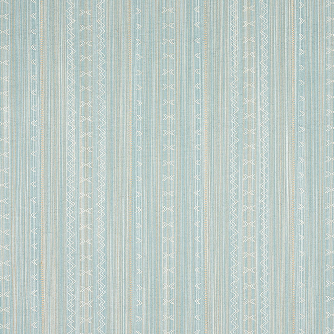 Charter Stripe Embroidery Seaglass W736455 by Thibaut Fabric Thibaut Fabric Charter Stripe Embroidery Seaglass W736455Fabric Indienne Fabric Book 100% Cotton INDIA </p><p>Repeat: V: 1.5 53 - Fabric Carolina -