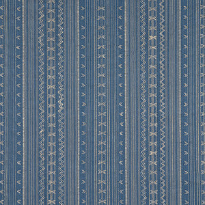 Thibaut Fabric Charter Stripe Embroidery Navy W736456