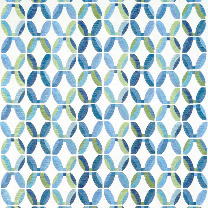 Passageway Embroidery Blue and Green W745000 by Thibaut Fabric Thibaut Fabric Passageway Embroidery Blue and Green W745000Fabric WANDERLUST FABRIC BOOK U.S.A </p><p>Repeat: H: 24  in  (60.96  cm), V: 15.25  (38.73  cm) 48  in  (121.92  cm) - Fabric Carolina -