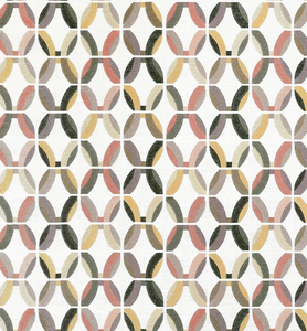 Thibaut Fabric Passageway Embroidery Apricot and Ginger W745002