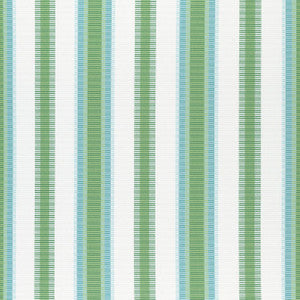 Thibaut Fabric Samba Stripe Kelly Green and Pool W74672