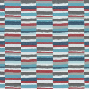 Thibaut Fabric Carnivale Teal and Cranberry W74689