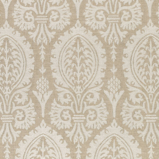 Sir Thomas Embroidery Flax W772569 by Thibaut Fabric Thibaut Fabric Sir Thomas Embroidery Flax W772569Fabric Chestnut Hill Fabric 51% Linen, 49% Viscose INDIA </p><p>Repeat: V: 23 52 - Fabric Carolina -