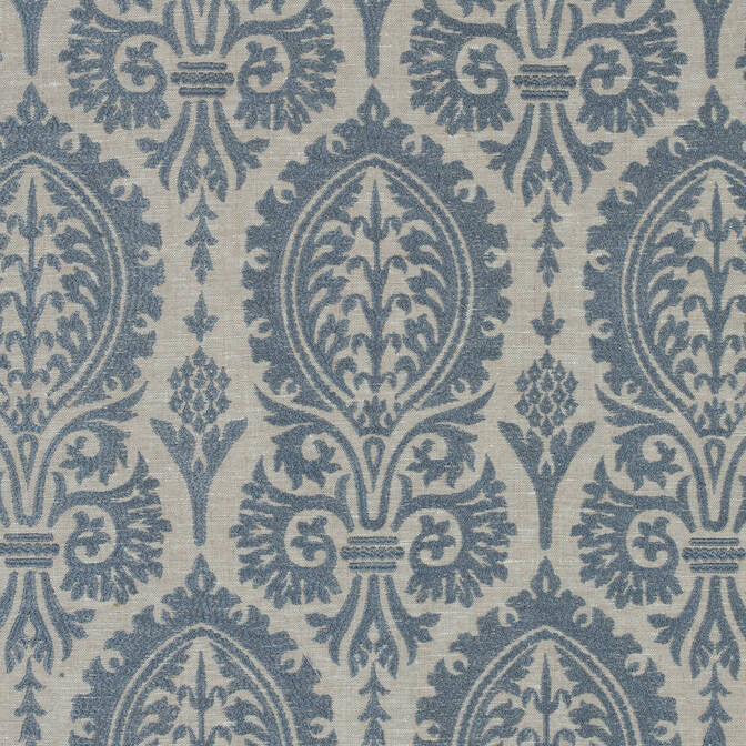 Sir Thomas Embroidery Slate Blue W772571 by Thibaut Fabric Thibaut Fabric Sir Thomas Embroidery Slate Blue W772571Fabric Chestnut Hill Fabric 51% Linen, 49% Viscose INDIA </p><p>Repeat: V: 23 52 - Fabric Carolina -
