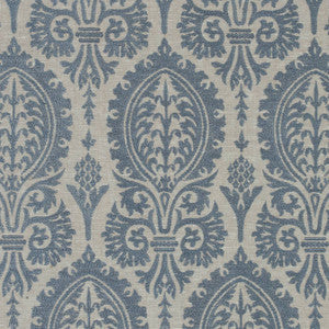 Thibaut Fabric Sir Thomas Embroidery Slate Blue W772571