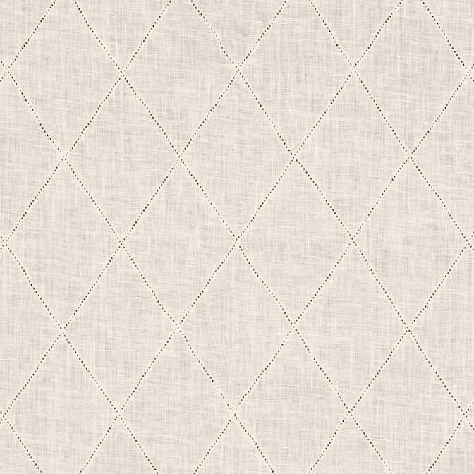 Claremont Trellis Ivory W772588 by Thibaut Fabric Thibaut Fabric Claremont Trellis Ivory W772588Fabric Chestnut Hill Fabric 100% Linen EMB: Polyester INDIA </p><p>Repeat: V: 5.75 52 - Fabric Carolina -