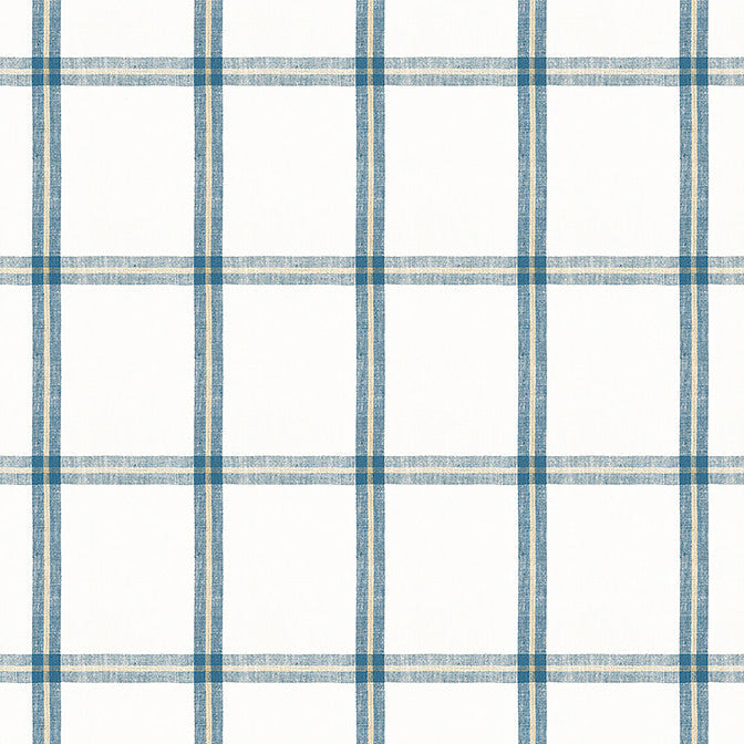 Huntington Plaid Navy W781331 by Thibaut Fabric Thibaut Fabric Huntington Plaid Navy W781331Fabric Montecito 100% Linen INDIA </p><p>Repeat: V: 7.62 54 - Fabric Carolina -