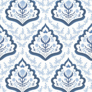 Aoc Wallpaper W7842 Floral Paisley 2 Harbor