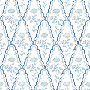 Aoc Wallpaper W7848 Scallop Floral 2 Harbor