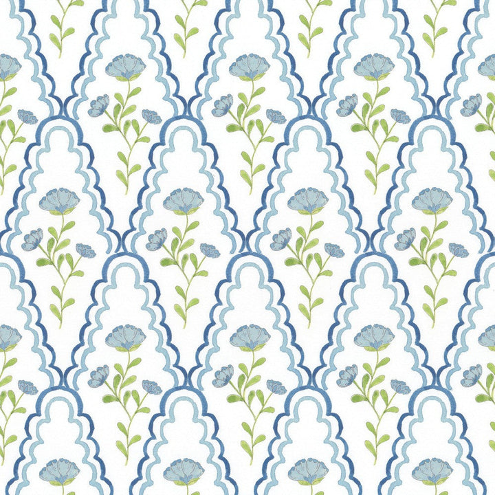 W7848 Scallop Floral 3 Denim by Aoc Wallcovering Aoc Wallcovering W7848 Scallop Floral 3 DenimWallcovering THE ART OF COLOR MORNINGSIDE WALLPAPER 100%OTH USA </p><p>Repeat: H: 4.500, V: 9.750 27 in - Fabric Carolina -