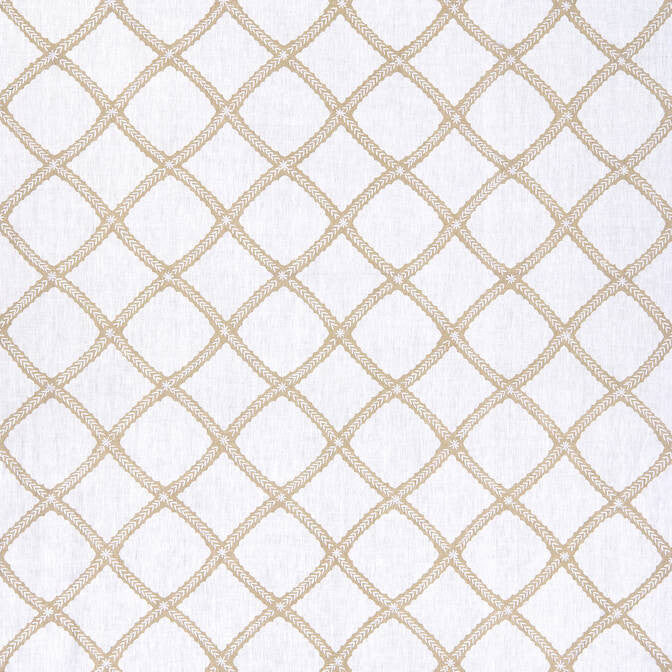 Majuli Embroidery Beige on White W788705 by Thibaut Fabric Thibaut Fabric Majuli Embroidery Beige on White W788705Fabric Trade Routes Fabric Book 100% Lin Ground, 100% Poly Emb INDIA </p><p>Repeat: V: 9 53.5 - Fabric Carolina -