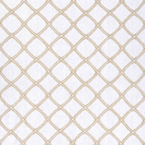 Thibaut Fabric Majuli Embroidery Beige on White W788705