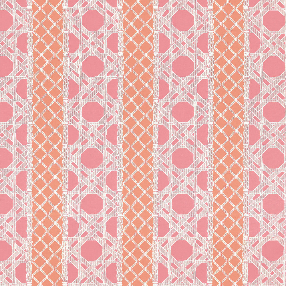 Trelliage Peony and Coral W81771  by Thibaut Fabric Thibaut Fabric Trelliage Peony and Coral W81771 Fabric SOLEIL U.S.A </p><p>Repeat: H: 14.25 in (36.20 cm), V: 14.5 (36.83 cm) 54 in  (137.16 cm) - Fabric Carolina -