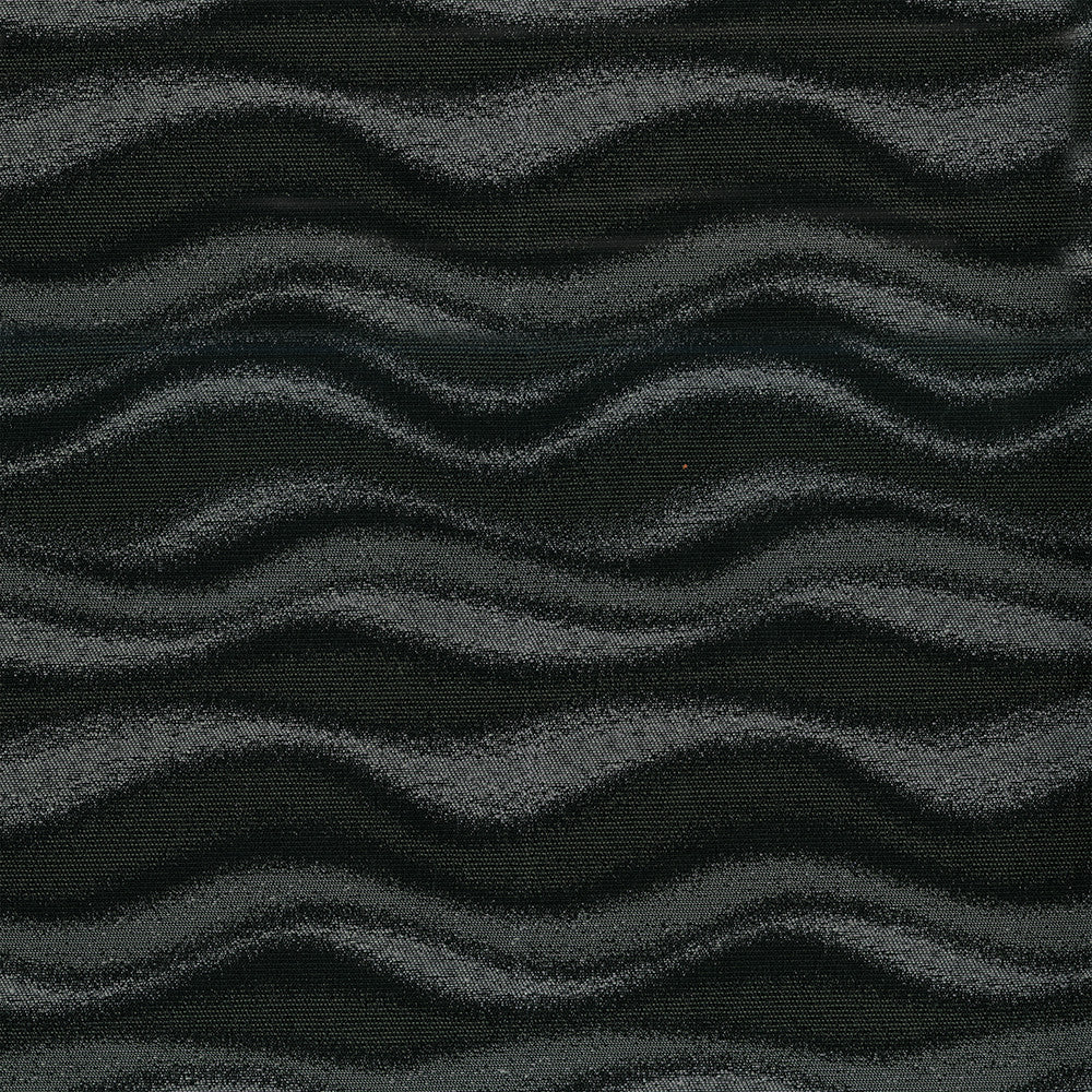 Waves 908 Charcoal by Crypton Designer Fabric 76% Polyester, 16% Recycled Post Industrial Polyester, 8% Recycled Post Consumer Polyester US 100,000 Double Rubs (Wyzenbeek) </p><p>Repeat: Horizontal: 13.3" (33.8 cm) Up the Roll and Vertical: 7.9" (20.0 cm) Across the Roll 55" (140 cm) - Swanky Fabrics -